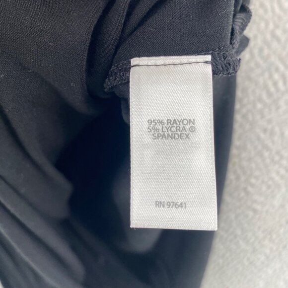 J Jill Top Womens Large Black Wearever Short Sleeve Pullover Stretch Side Slit - Picture 7 of 10